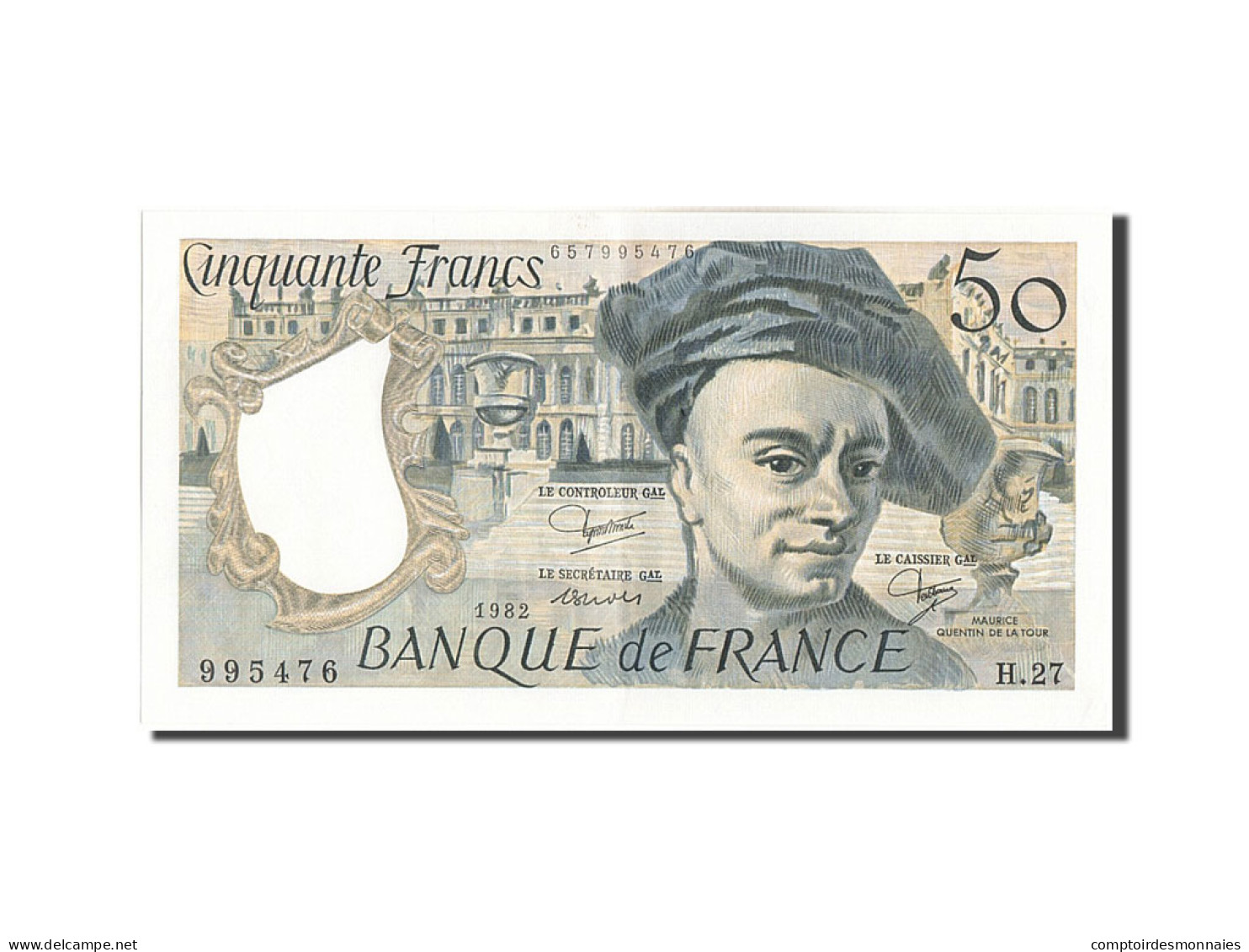 Billet, France, 50 Francs, 50 F 1976-1992 ''Quentin De La Tour'', 1982, SUP+ - 50 F 1976-1992 ''Quentin De La Tour''