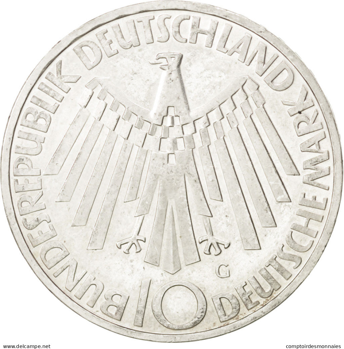 Monnaie, République Fédérale Allemande, 10 Mark, 1972, Karlsruhe, SPL - Sonstige & Ohne Zuordnung