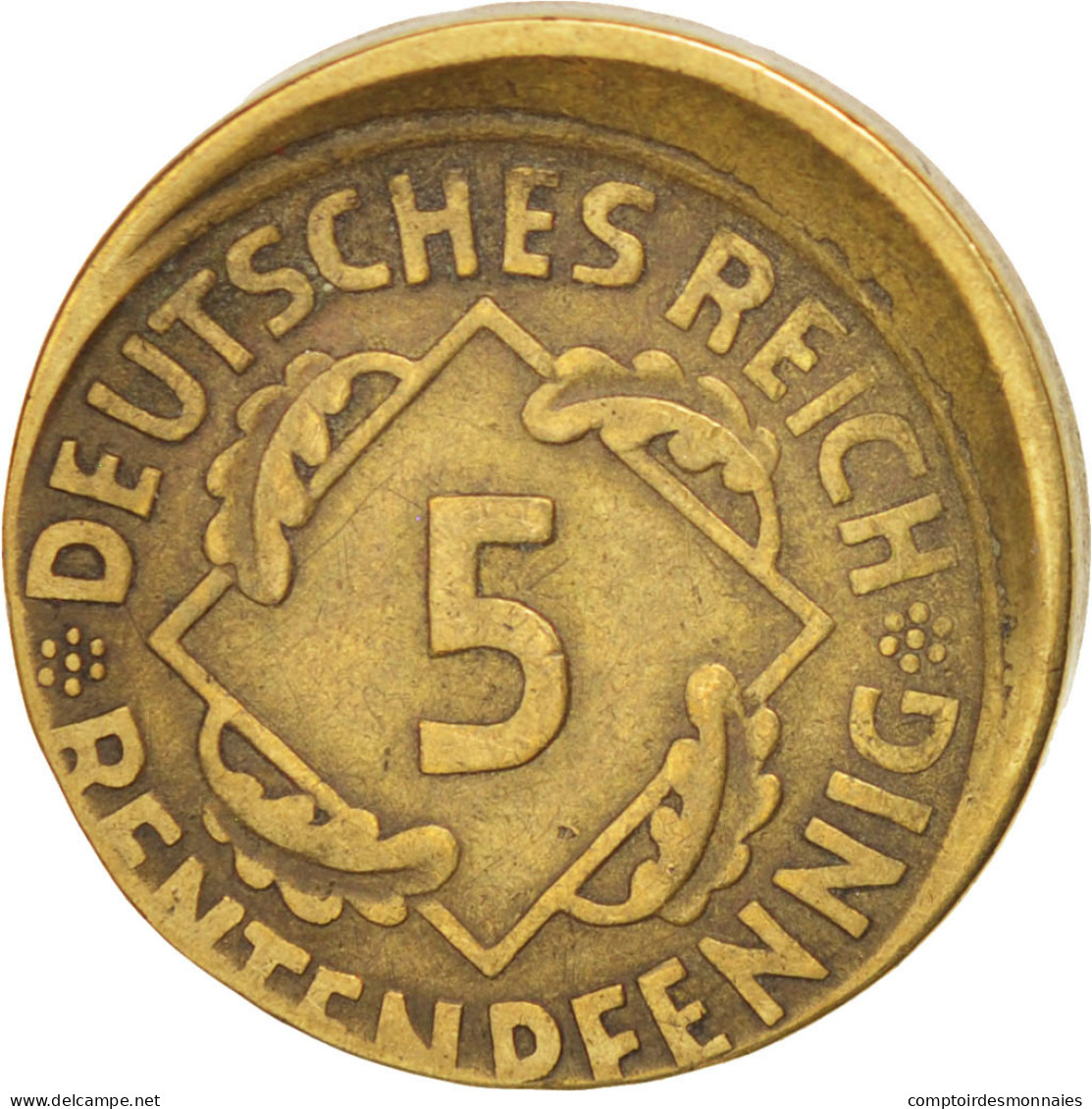 Monnaie, Allemagne, République De Weimar, 5 Rentenpfennig, 1924, Berlin, TTB - 5 Rentenpfennig & 5 Reichspfennig