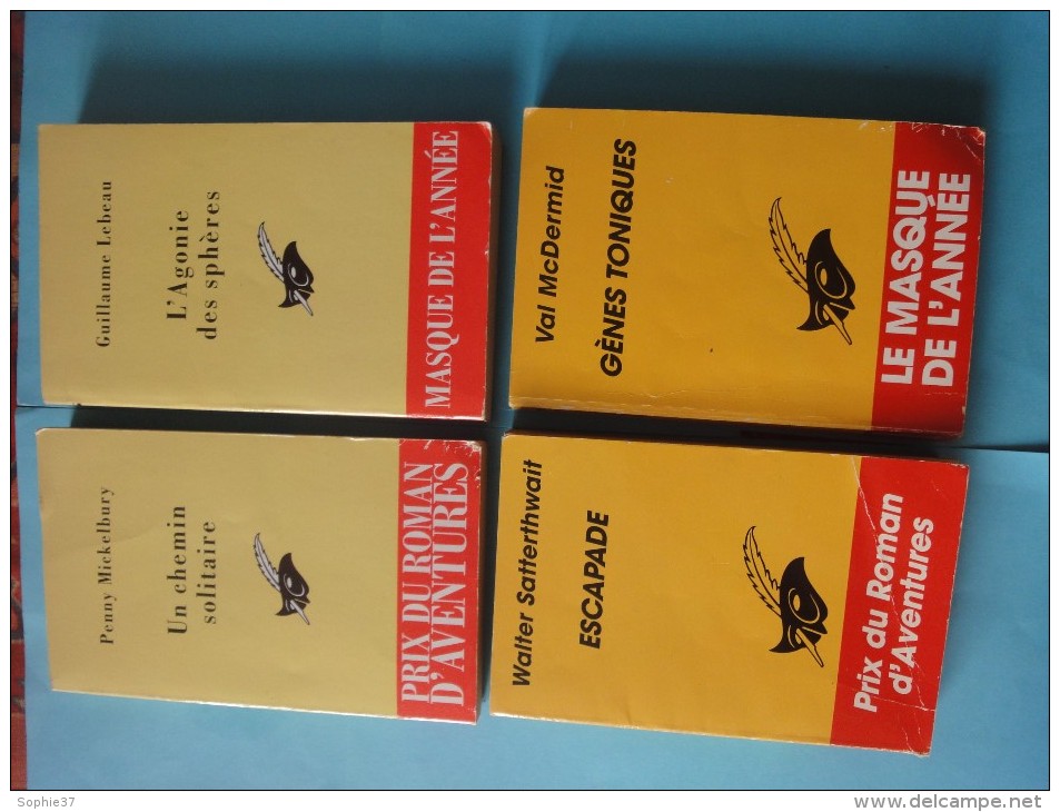 Lot De 4 Livres: 2  Le Masque De L'Année-2 Le Masque Prix Du Roman D'aventure - Paquete De Libros