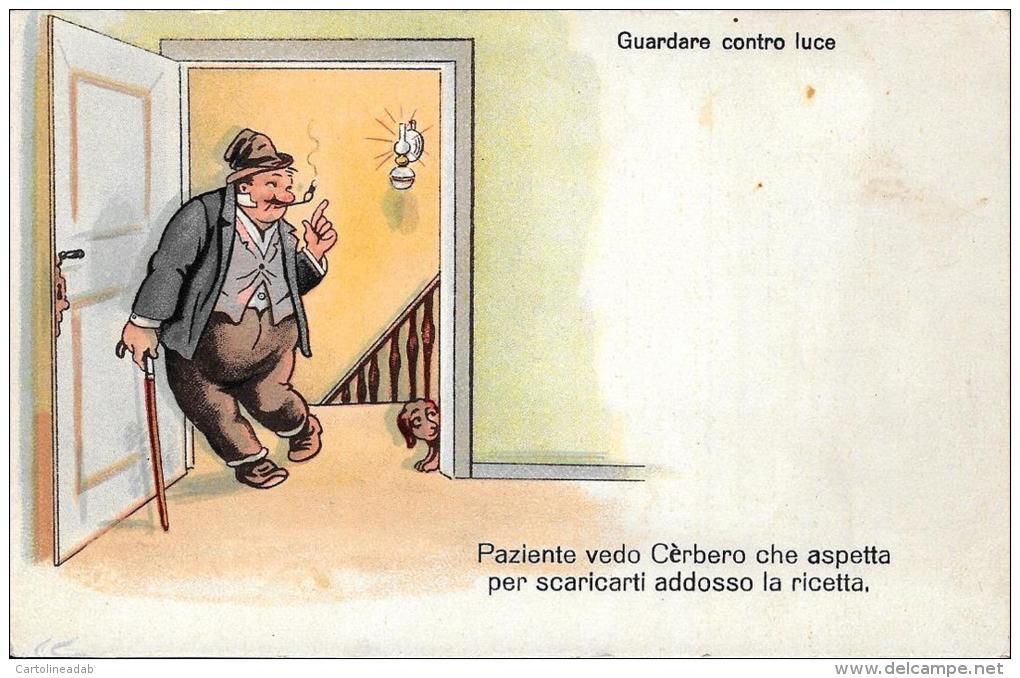 [DC4736] CARTOLINA - UMORISTICA - GUARDARE CONTRO LUCE - Non Viaggiata - Old Postcard - Humor