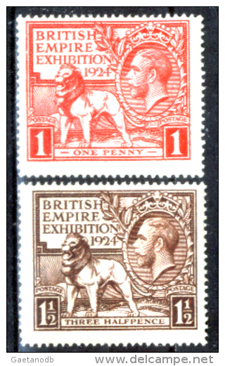 Gran-Bretagna-260 - 1924 - Unificato, N.171/72 (++) MNH - Privi Di Difetti Occulti. - Unused Stamps
