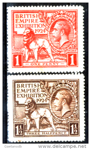 Gran-Bretagna-261 - 1924 - Unificato, N.171/72 (+) Hinged - Privi Di Difetti Occulti. - Unused Stamps