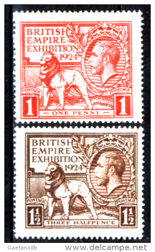 Gran-Bretagna-262 - 1924 - Unificato, N.171/72 (+) MLH - Privi Di Difetti Occulti. - Unused Stamps