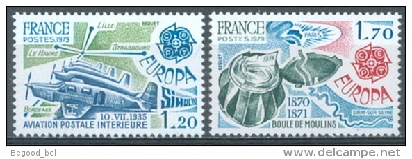 FRANCE - 1979 - MNH/*** LUXE - EUROPA   - Mi 2148-2149 Yv 2046-2047 - Lot 12393 - Neufs