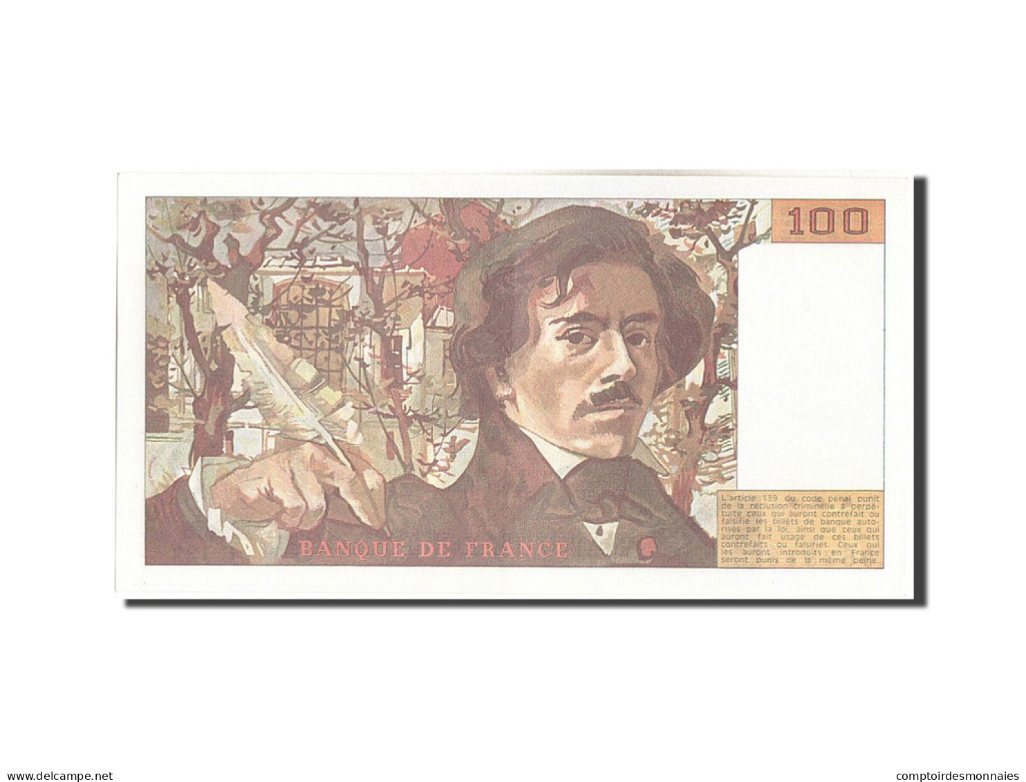 Billet, France, 100 Francs, 100 F 1978-1995 ''Delacroix'', 1989, SPL - 100 F 1978-1995 ''Delacroix''