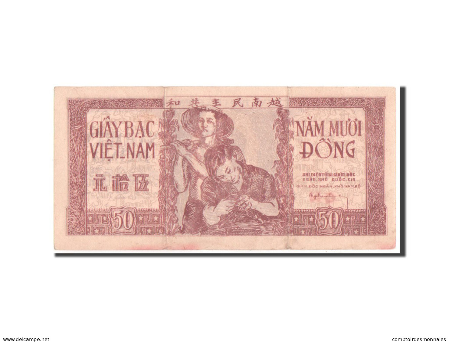 Billet, Viet Nam, 50 D<ox>ng, 1952, TTB - Vietnam