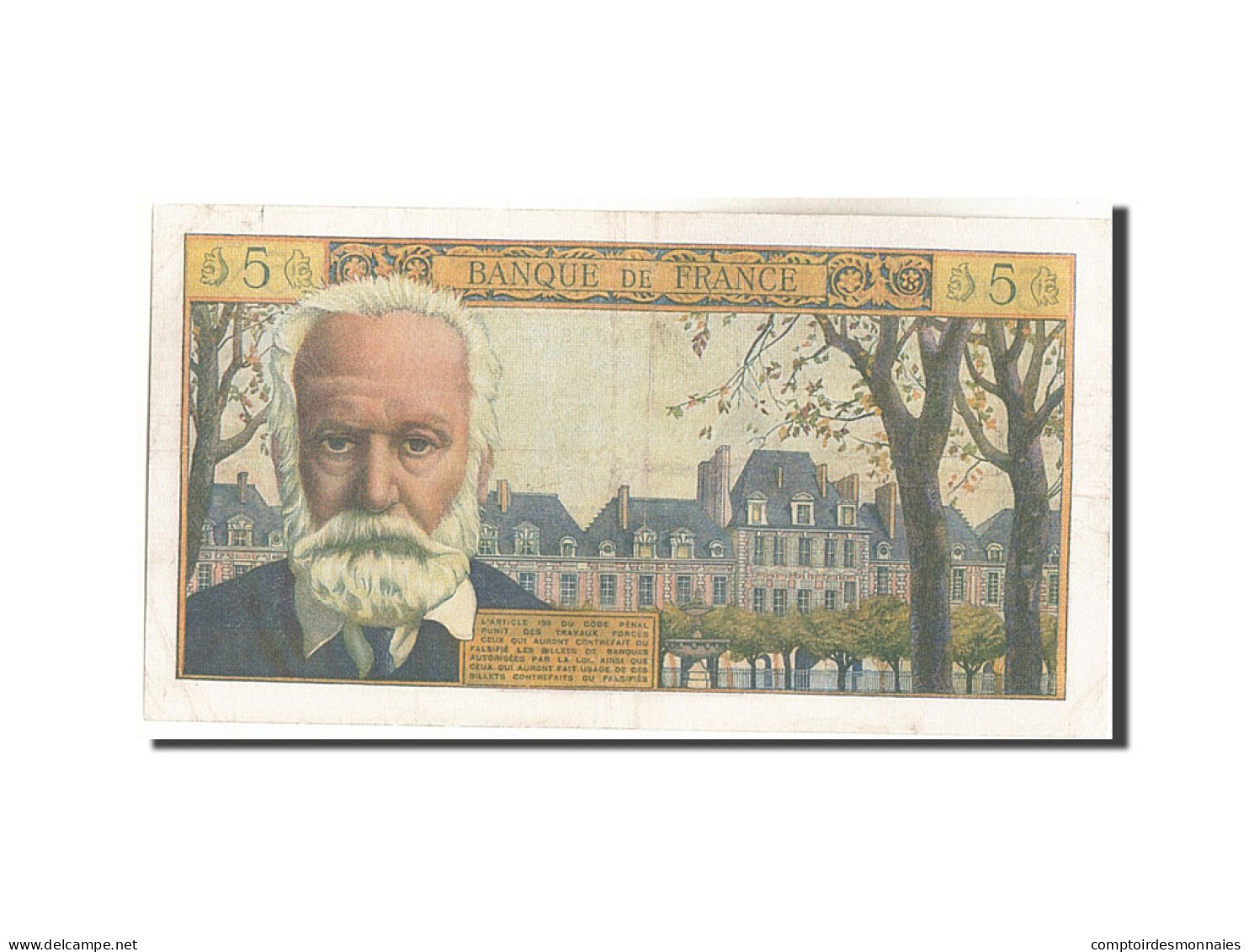 Billet, France, 5 Nouveaux Francs, 5 NF 1959-1965 ''Victor Hugo'', 1964 - 5 NF 1959-1965 ''Victor Hugo''