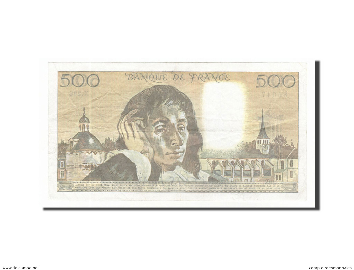 Billet, France, 500 Francs, 500 F 1968-1993 ''Pascal'', 1989, 1989-03-02, TB+ - 500 F 1968-1993 ''Pascal''