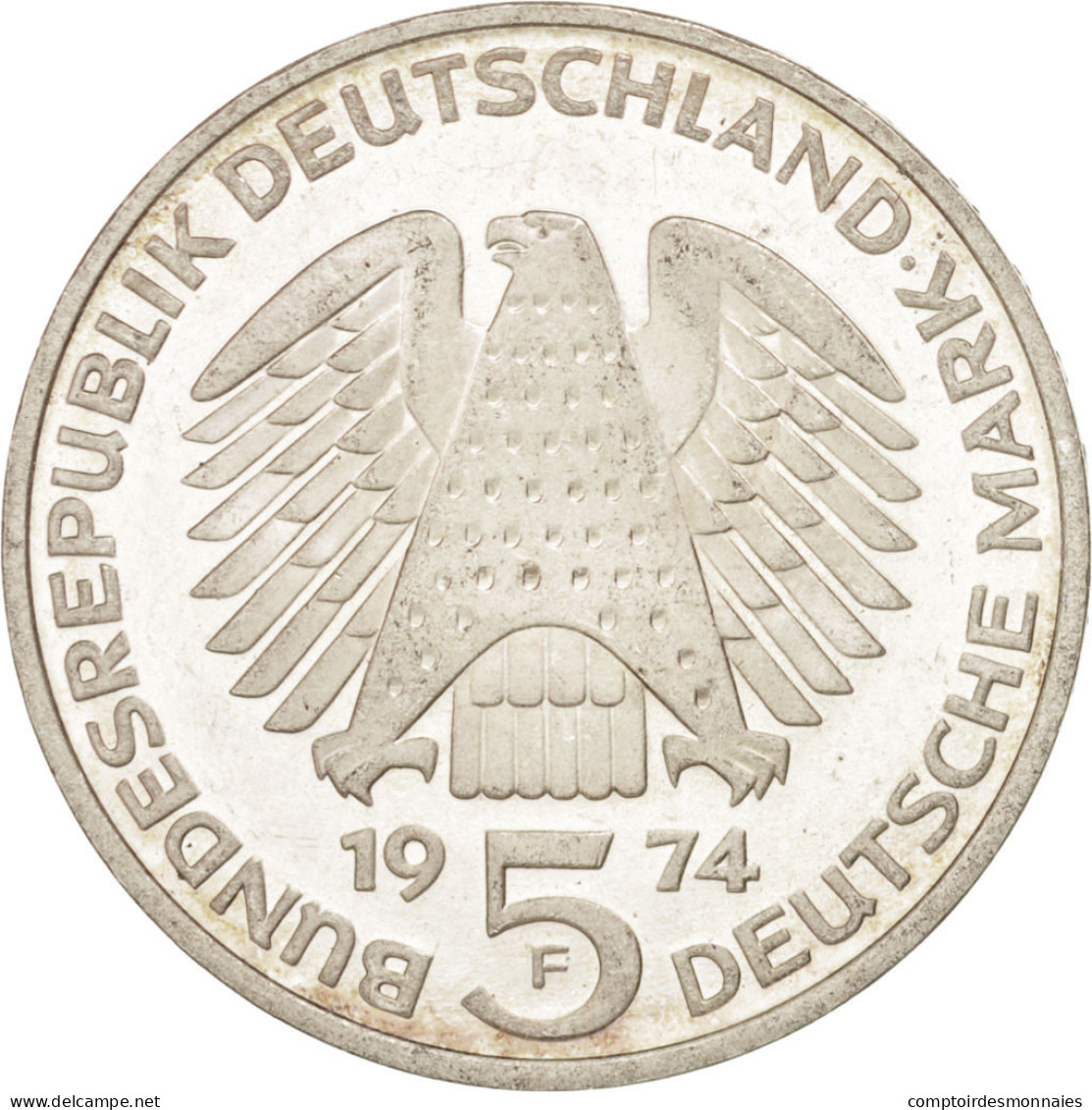 Monnaie, République Fédérale Allemande, 5 Mark, 1974, Stuttgart, Germany - 5 Mark