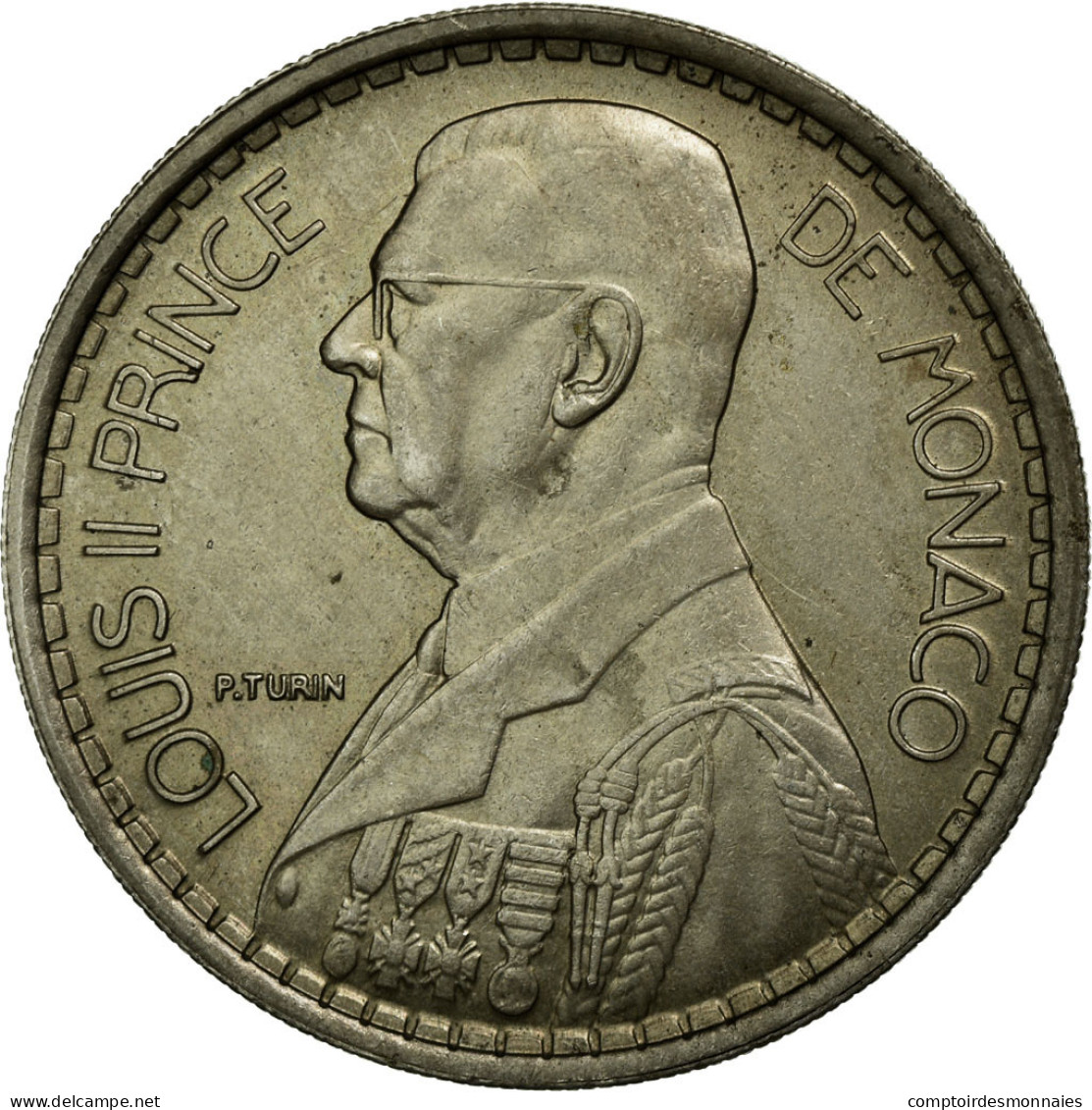 Monnaie, Monaco, Louis II, 20 Francs, Vingt, 1947, TTB+, Copper-nickel, KM:124 - 1922-1949 Louis II.