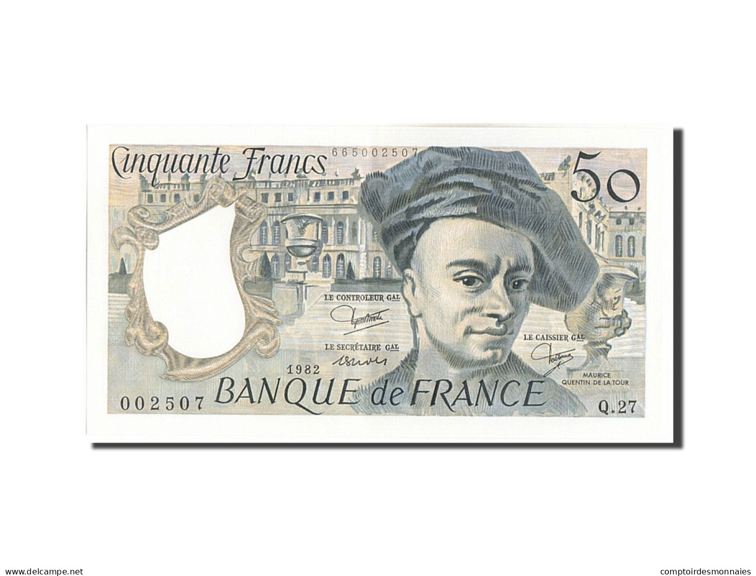 France, 50 Francs, 50 F 1976-1992 ''Quentin De La Tour'', 1982, 1982, SPL - 50 F 1976-1992 ''quentin De La Tour''