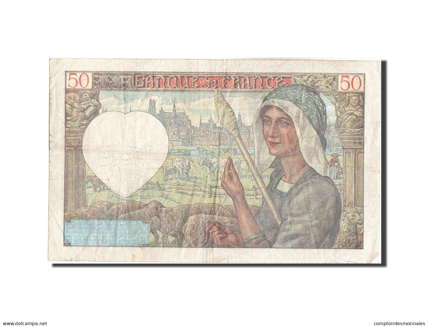 Billet, France, 50 Francs, 50 F 1940-1942 ''Jacques Coeur'', 1940, 1940-09-05 - 50 F 1940-1942 ''Jacques Coeur''