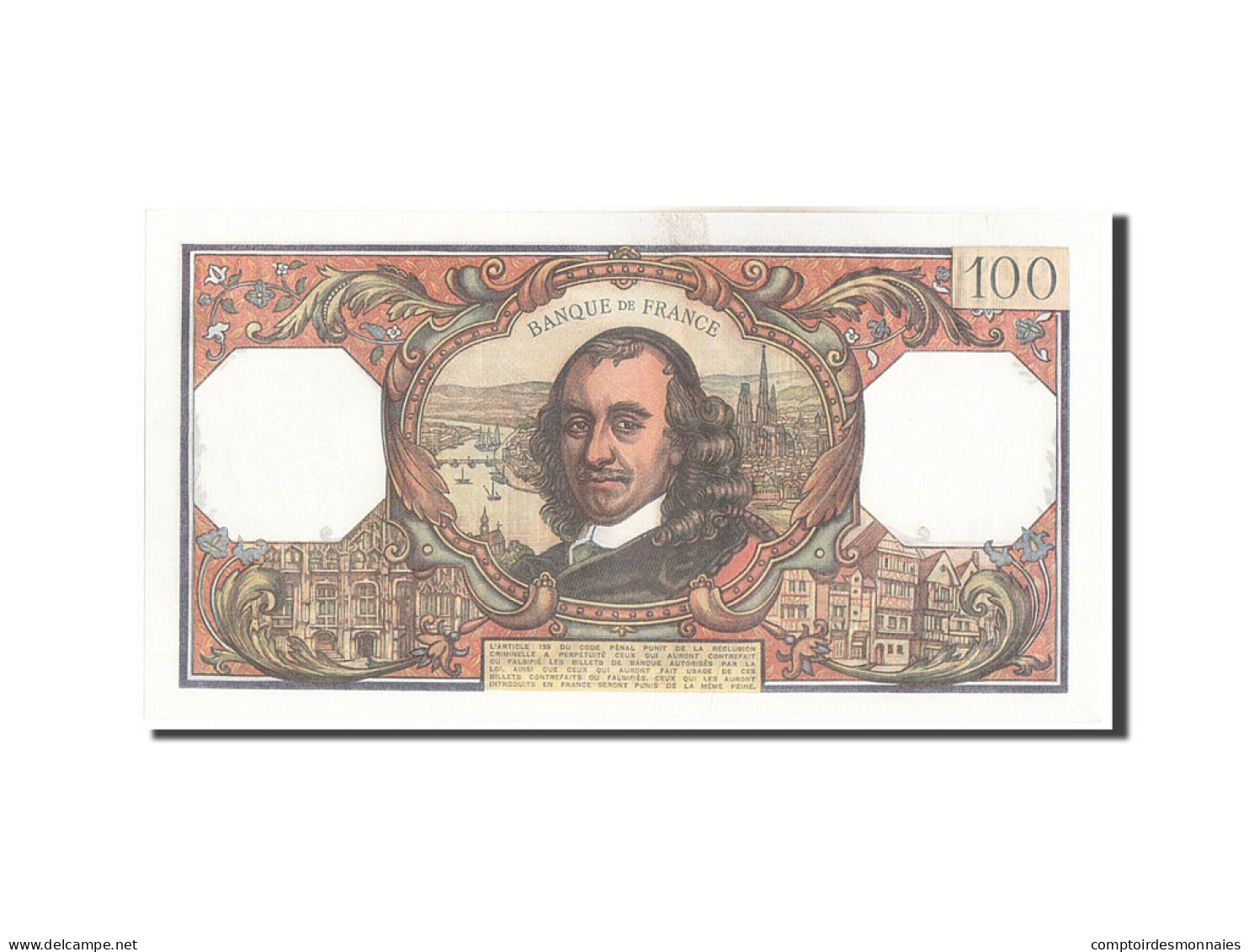 Billet, France, 100 Francs, 100 F 1964-1979 ''Corneille'', 1972, 1972-10-05 - 100 F 1964-1979 ''Corneille''