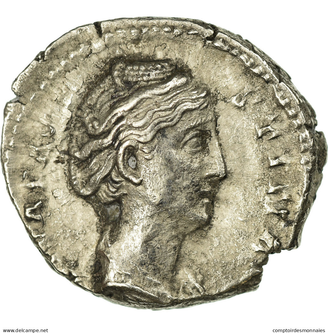 Monnaie, Faustine I, Denier, Rome, TTB+, Argent, RIC:356 - Die Antoninische Dynastie (96 / 192)
