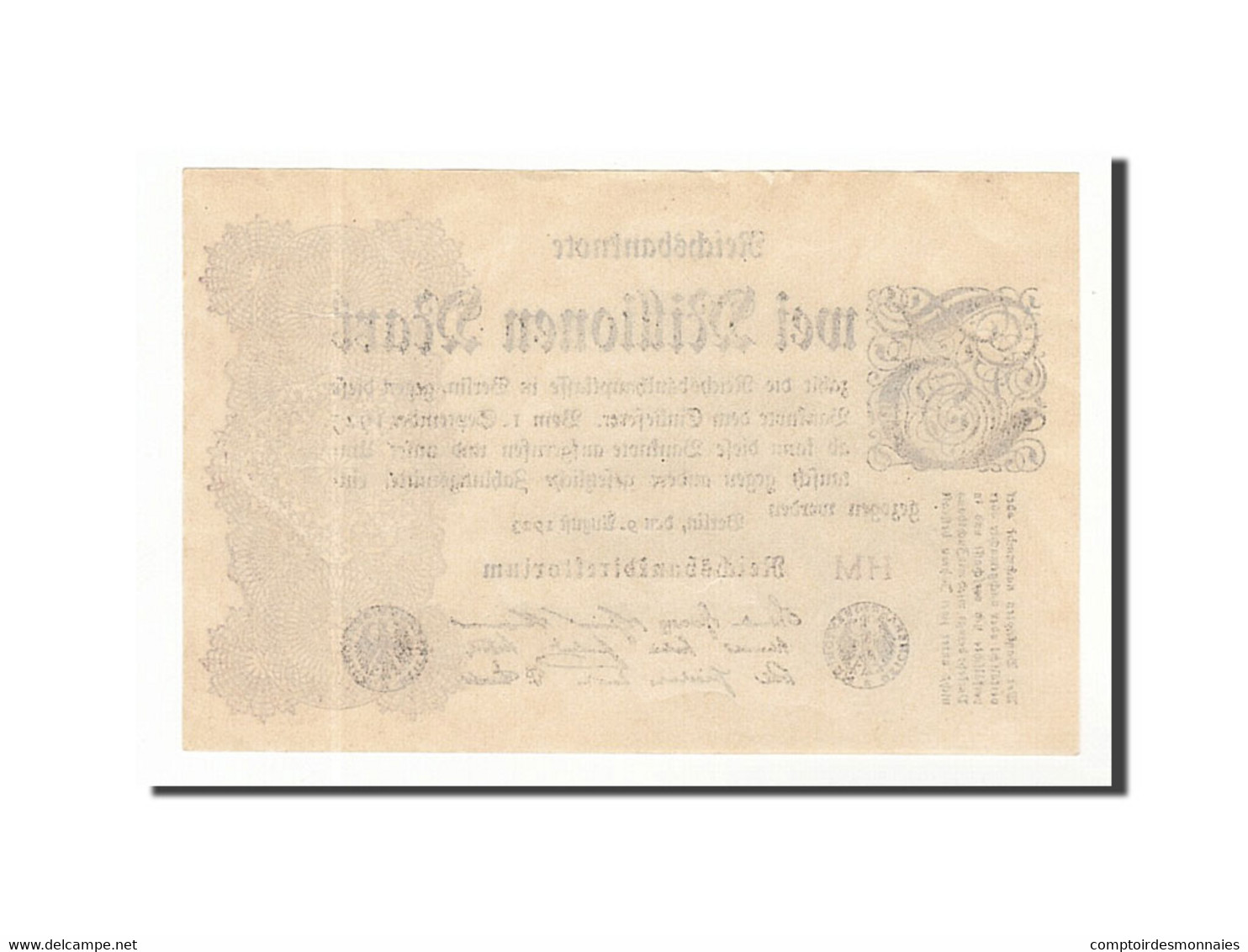 Billet, Allemagne, 2 Millionen Mark, 1923, 1923-08-09, SUP+ - 2 Miljoen Mark