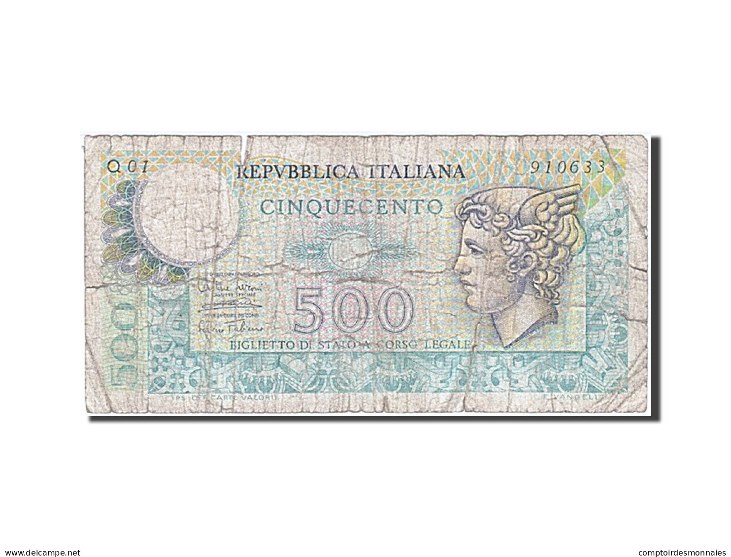 Billet, Italie, 500 Lire, 1976, 1976-12-20, B - 500 Liras