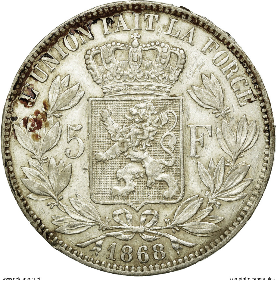 Monnaie, Belgique, Leopold II, 5 Francs, 5 Frank, 1868, TTB, Argent, KM:24 - 5 Frank