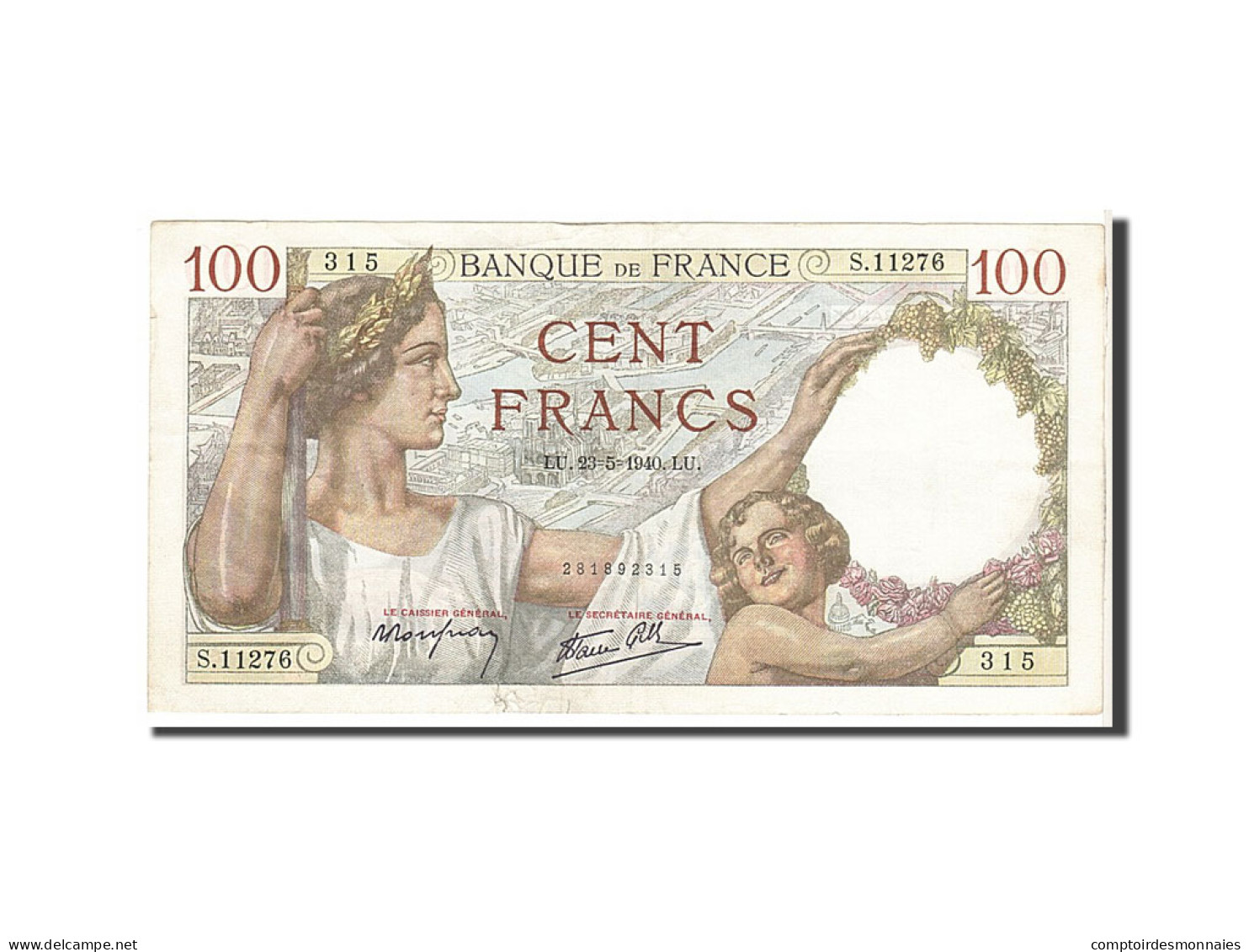 France, 100 Francs, Sully, 1940, 1940-05-23, TTB, Fayette:26.30, KM:94 - 100 F 1939-1942 ''Sully''