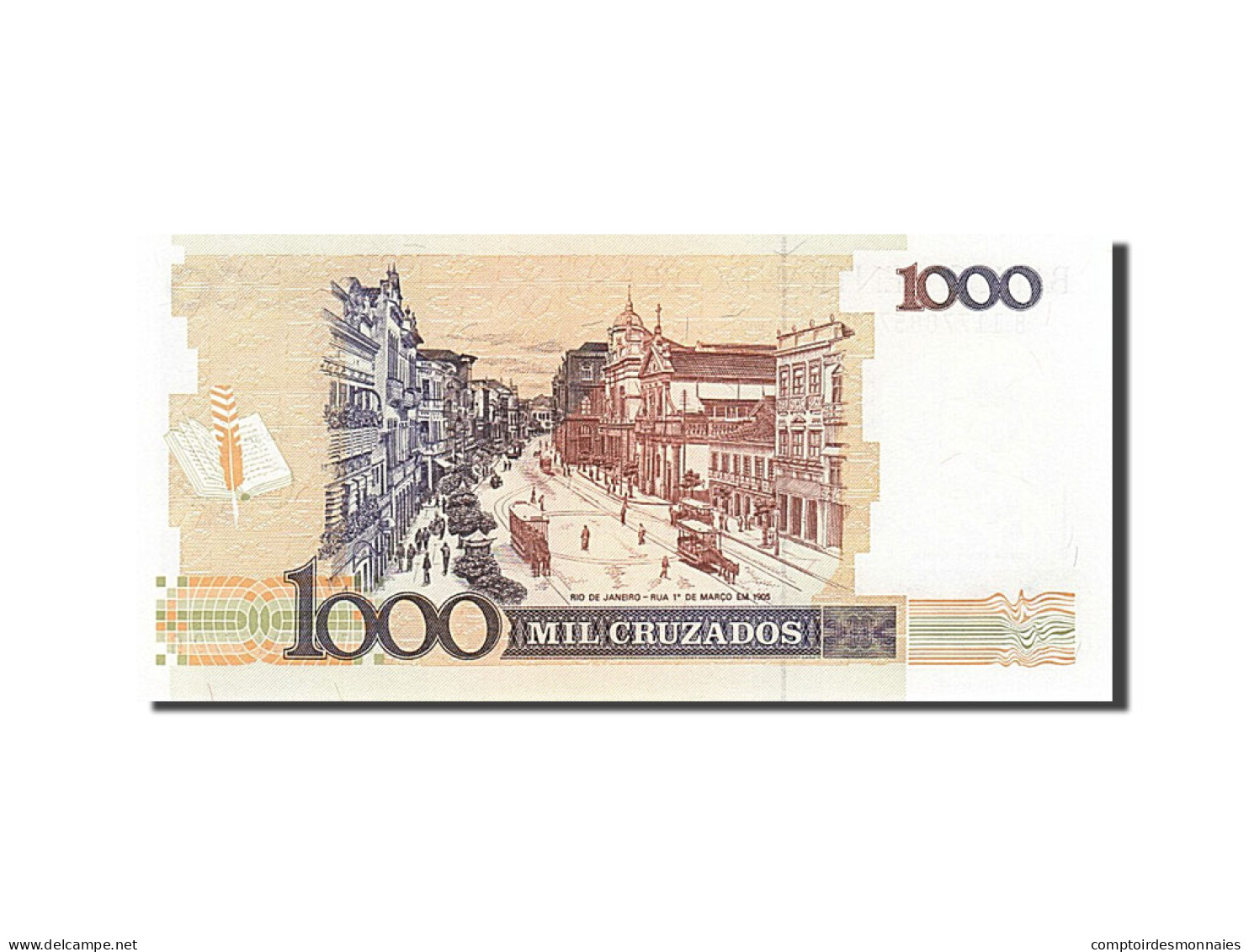 Billet, Brésil, 1 Cruzado Novo On 1000 Cruzados, 1989, NEUF - Brésil