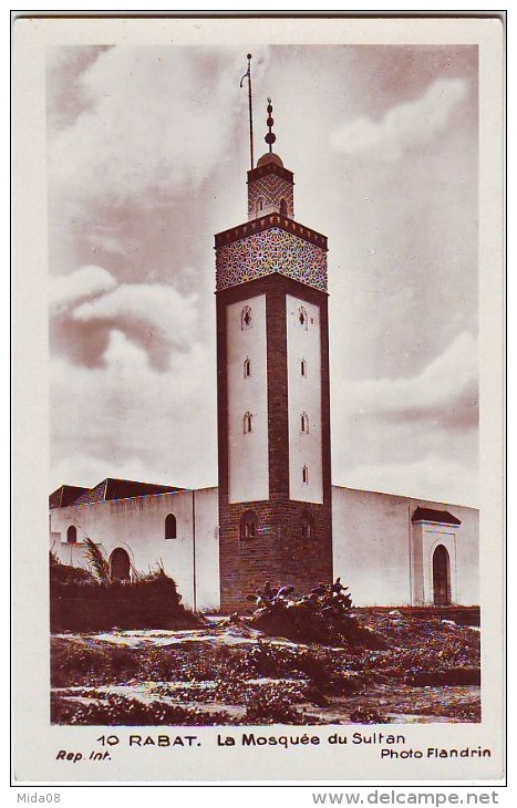 RABAT . LA MOSQUEE DU SULTAN . Photographe FLANDRIN - Islam