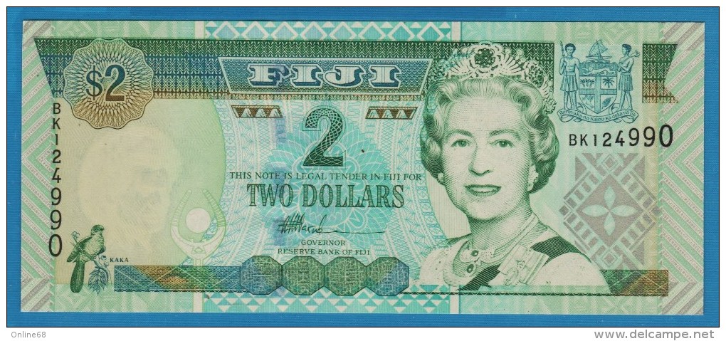 FIJI 2 Dollars ND (2002) # BK124990  P# 104  Elizabeth II - Fiji