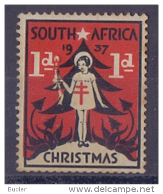 SOUTH AFRICA/SUID-AFRIKA:1937:Vignette/Cinderella:CHRISTMAS,NOËL,CHILD,ENFANT, CHRISTMAS TREE,ARBRE De NOËL,BIENFAISANCE - Autres & Non Classés