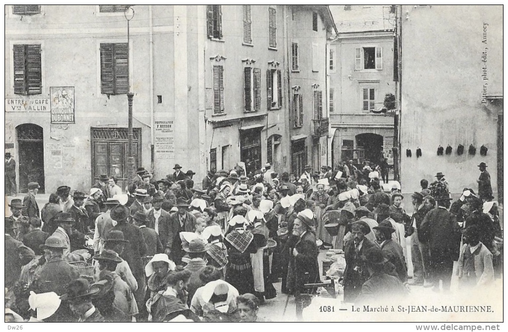 Le Marché à St-Jean-de-Maurienne En 1906 - Grosse Animation - Edition Pittier - Saint Jean De Maurienne
