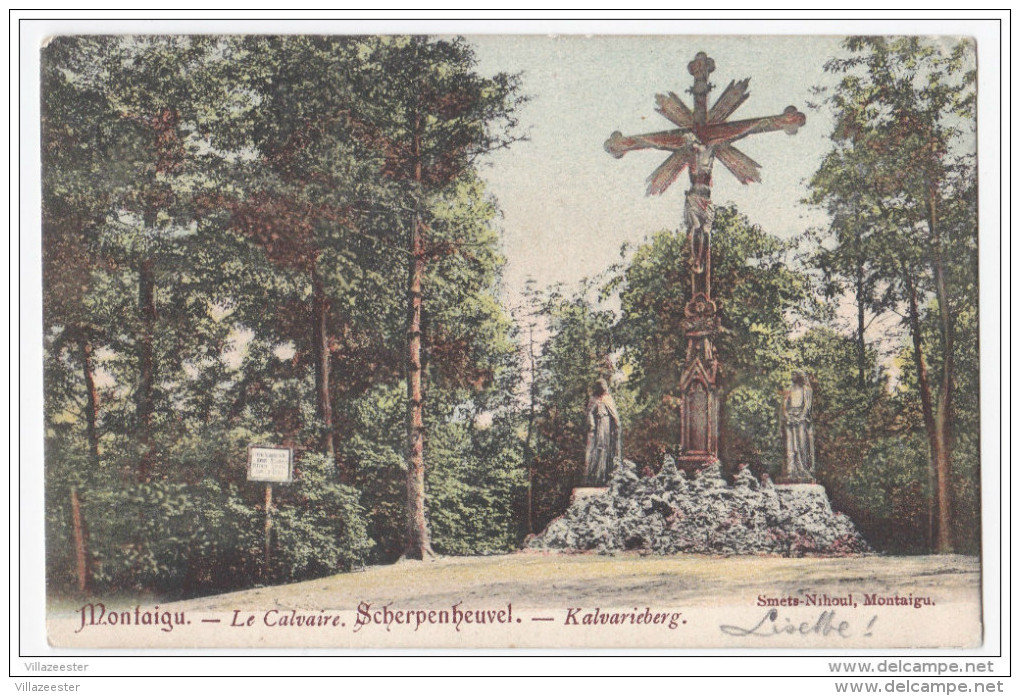 Scherpenheuvel - Montaigu  Cpa   Ingekleurd  Le Calvaire  Verzonden 1903 - Scherpenheuvel-Zichem