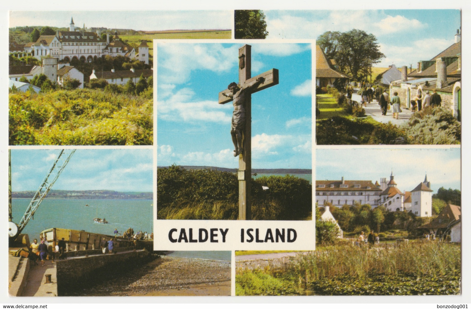 Caldey Island Near Tenby, Pembrokeshire, Wales Multiview. Abbey, Village, Calvary, Slipway. Unposted - Pembrokeshire