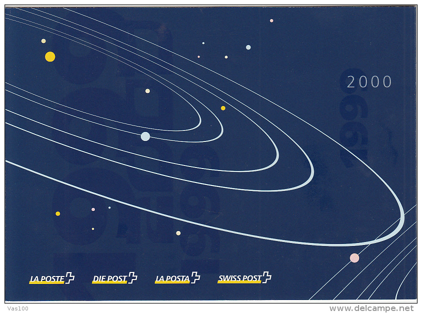 MILLENIUM, NEW YEAR GREETINGS BOOKLET, OBLIT FDC, 1999, SWITZERLAND - Carnets