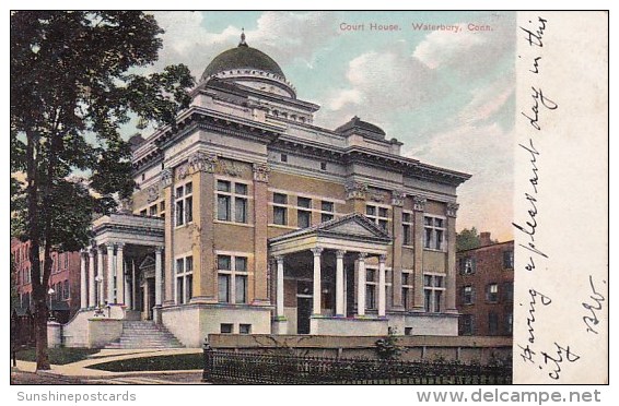 Court House Waterbury Connecticut 1910 - Waterbury