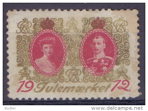 DANMARK :1912: Vignette/Cinderella : CHRISTMAS,NOËL, NEW YEAR,NOUVEL AN,JULPOST,KING & QUEEN, - Service