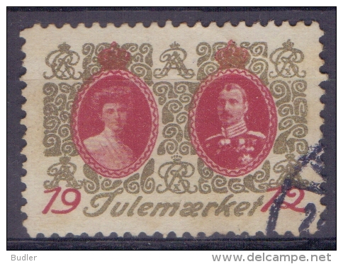 DANMARK :1912: Vignette/Cinderella : CHRISTMAS,NOËL, NEW YEAR,NOUVEL AN,JULPOST,KING & QUEEN, - Service