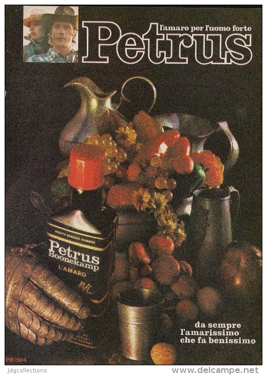 # PETRUS BOONEKAMP 1960s Advert Pubblicità Publicitè Reklame Food Drink Liquor Liquore Liqueur Licor Alcohol Bebidas - Manifesti