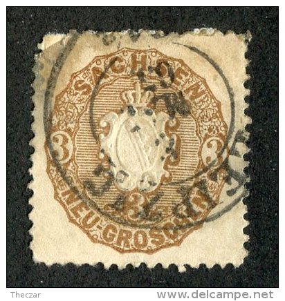 G-12696  Saxony 1863- Michel #18 (o) - Offers Welcome! - Saxony