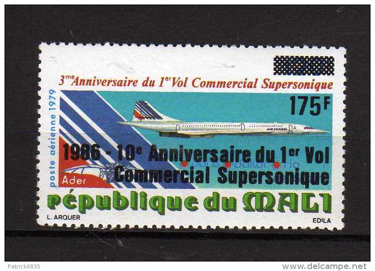 MALI **  -1986 - PA.  1° Vol Commercial Supersonique.  Yvert  520 - Mali (1959-...)