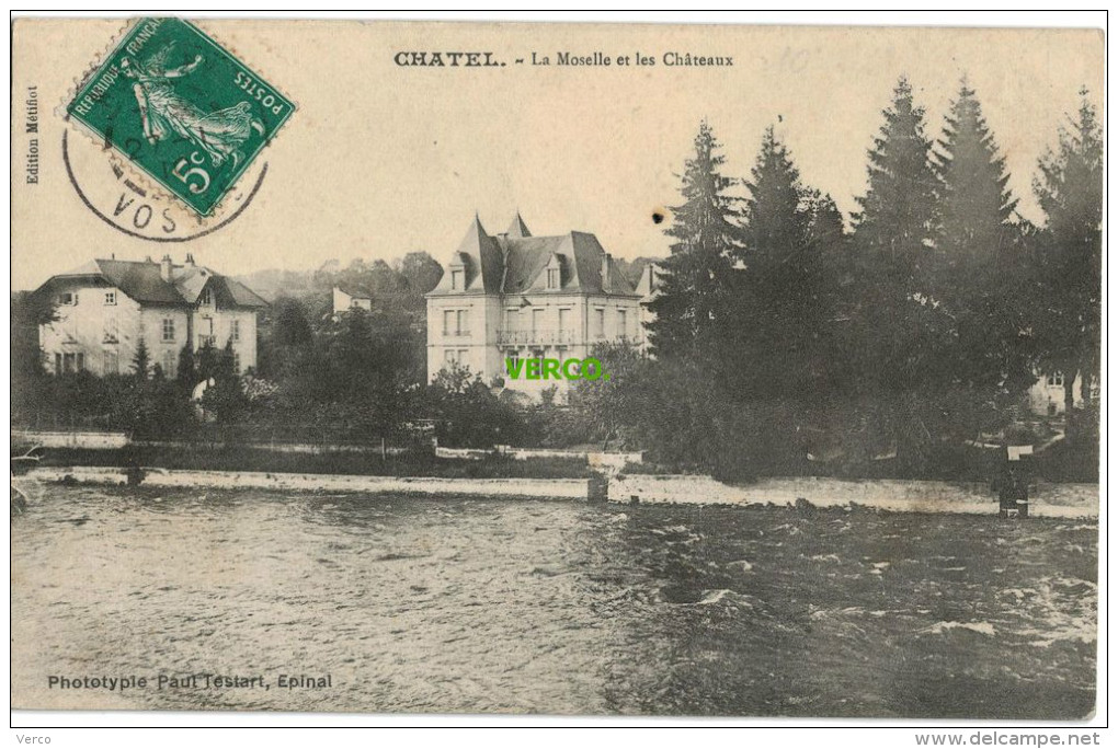 Carte Postale Ancienne De CHATEL SUR MOSELLE – LA MOSELLE ET LES CHATEAUX - Chatel Sur Moselle