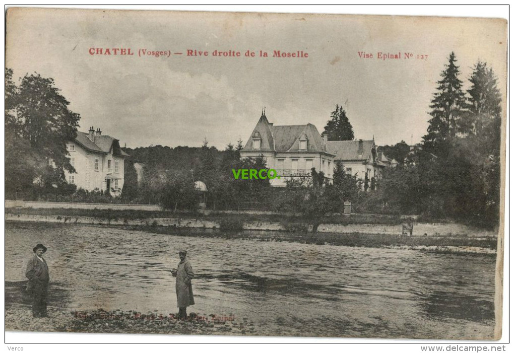 Carte Postale Ancienne De CHATEL SUR MOSELLE – RIVE DROITE DE LA MOSELLE - Chatel Sur Moselle