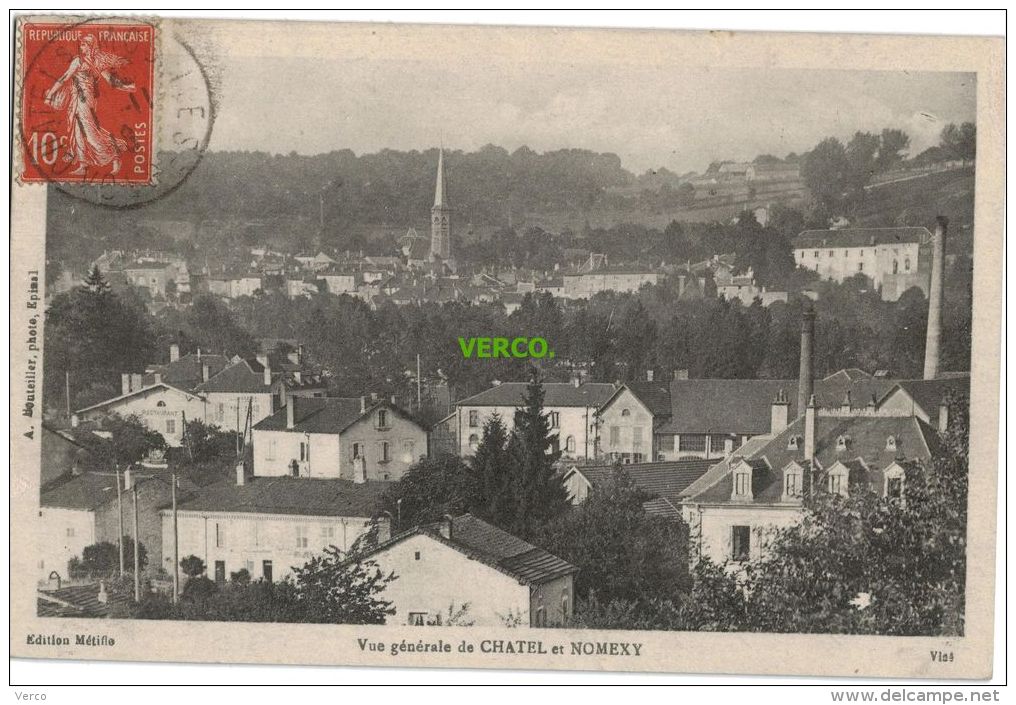 Carte Postale Ancienne De CHATEL SUR MOSELLE ET NOMEXY - Chatel Sur Moselle
