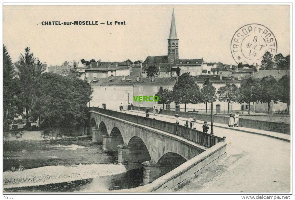 Carte Postale Ancienne De CHATEL SUR MOSELLE – LE PONT - Chatel Sur Moselle