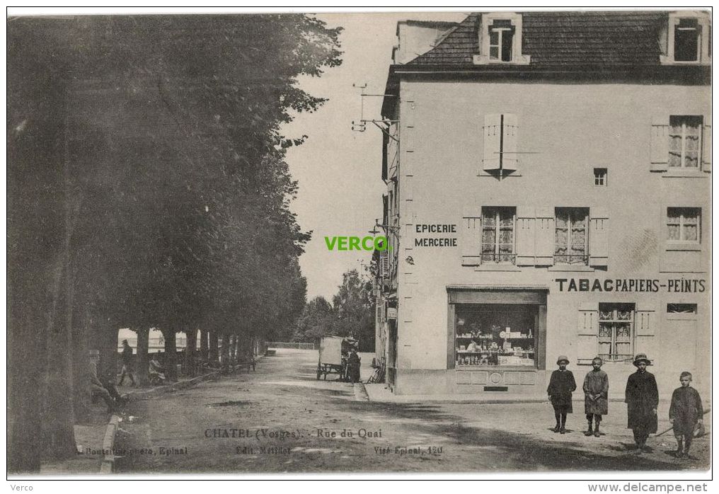 Carte Postale Ancienne De CHATEL SUR MOSELLE – RUE DU QUAI - Chatel Sur Moselle
