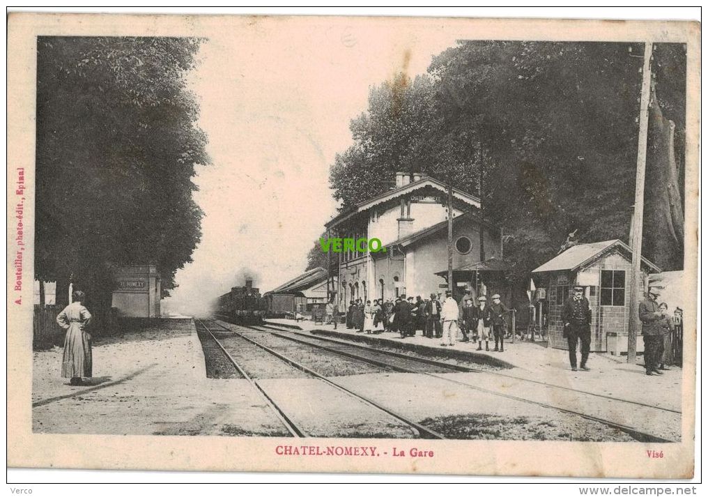 Carte Postale Ancienne De CHATEL SUR MOSELLE – LA GARE - Chatel Sur Moselle