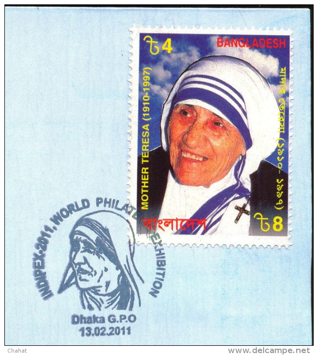 MOTHER TERESA-NOBEL LAUREATE-BANGLADESH-SPECIAL COVERS- WITH & WITHOUT COIN-FC-65 - Mother Teresa