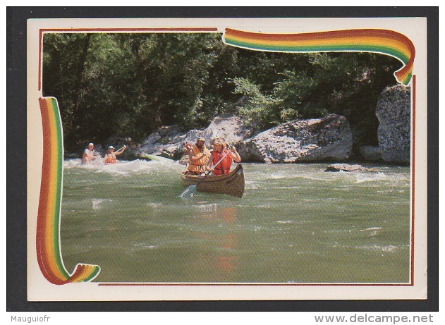 DF / SPORTS / AVIRON / DESCENTE DES RAPIDES EN CANOÉ-KAYAK DANS LES GORGES DE L'ARDÈCHE - Aviron