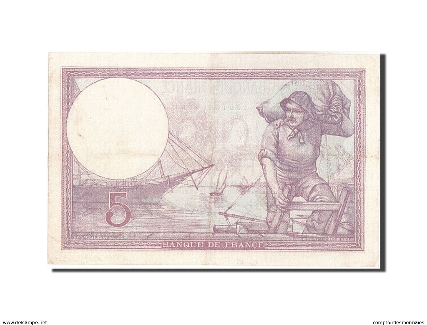 Billet, France, 5 Francs, 5 F 1917-1940 ''Violet'', 1933, 1933-04-06, TTB+ - 5 F 1917-1940 ''Violet''