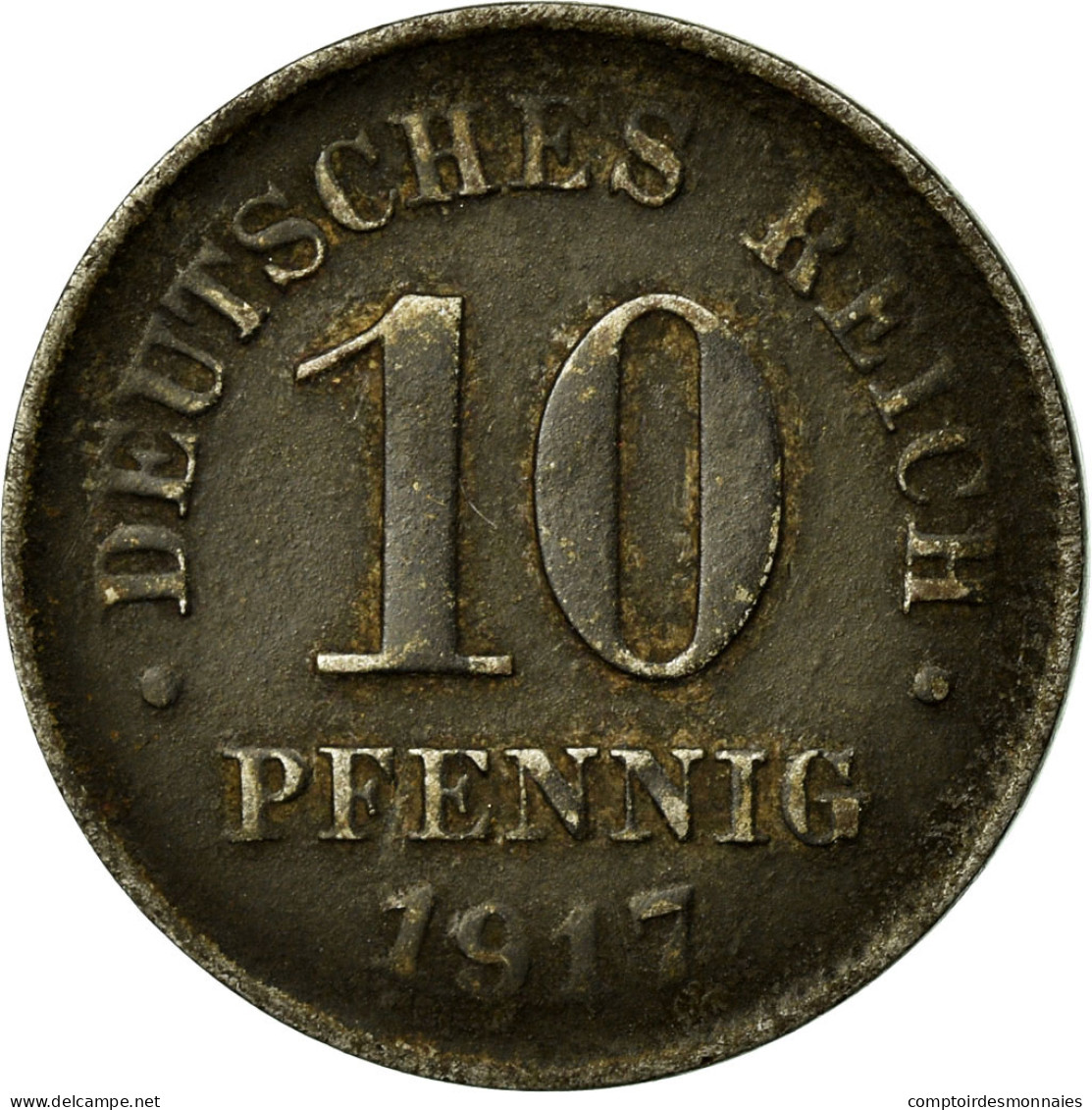 Monnaie, GERMANY - EMPIRE, 10 Pfennig, 1917, Berlin, TB+, Iron, KM:20 - 10 Pfennig