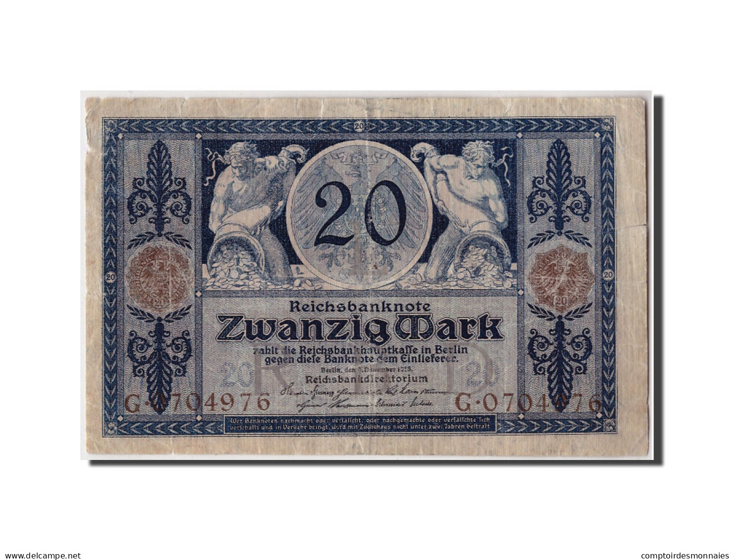 Billet, Allemagne, 20 Mark, 1915, 1915-11-04, TB - 20 Mark