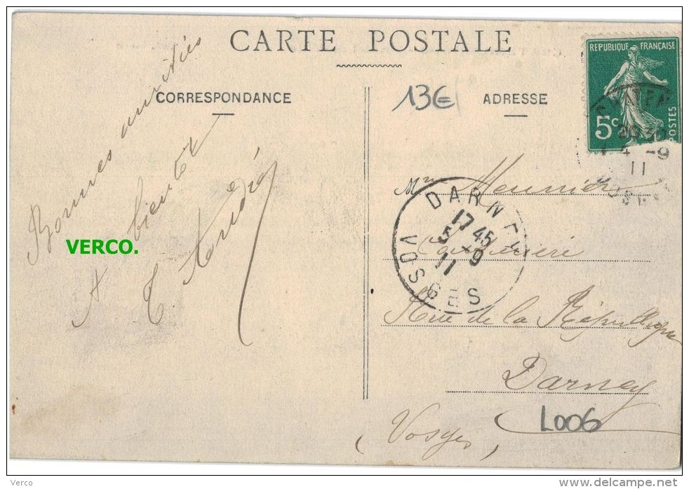 Carte Postale Ancienne De CHATENOIS – L'HOTEL DE VILLE - Chatenois