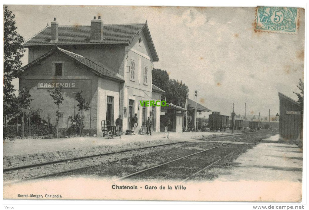 Carte Postale Ancienne De CHATENOIS – GARE DE LA VILLE - Chatenois